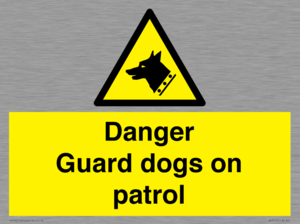 WU5410: Danger Guard Dogs Sign