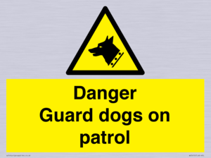 WU5410: Danger Guard Dogs Sign
