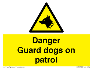 WU5410: Danger Guard Dogs Sign