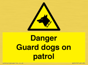 WU5410: Danger Guard Dogs Sign