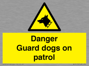 WU5410: Danger Guard Dogs Sign