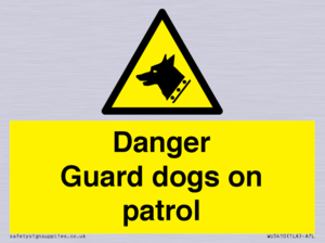 WU5410: Danger Guard Dogs Sign