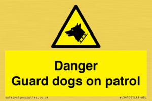 WU5410: Danger Guard Dogs Sign
