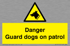 WU5410: Danger Guard Dogs Sign