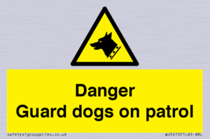 WU5410: Danger Guard Dogs Sign