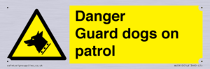 WU5410: Danger Guard Dogs Sign