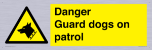 WU5410: Danger Guard Dogs Sign
