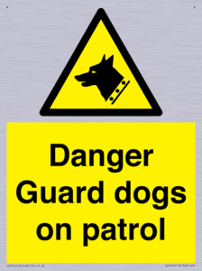 WU5410: Danger Guard Dogs Sign