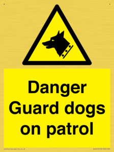 WU5410: Danger Guard Dogs Sign