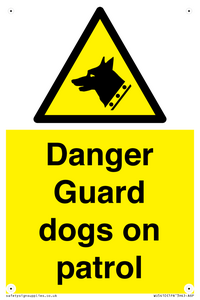 WU5410: Danger Guard Dogs Sign