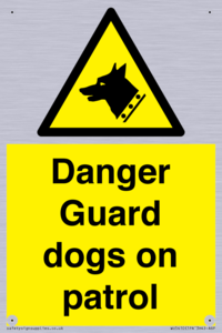 WU5410: Danger Guard Dogs Sign
