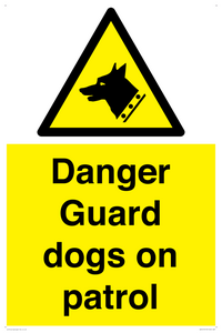 WU5410: Danger Guard Dogs Sign