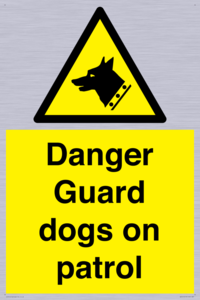 WU5410: Danger Guard Dogs Sign