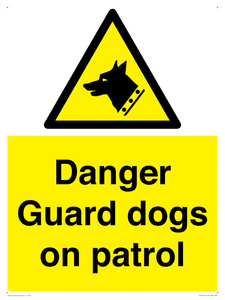 WU5410: Danger Guard Dogs Sign