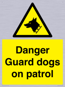 WU5410: Danger Guard Dogs Sign