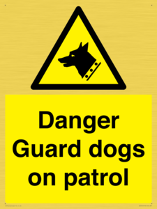 WU5410: Danger Guard Dogs Sign