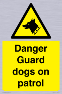 WU5410: Danger Guard Dogs Sign