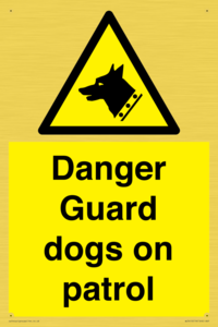 WU5410: Danger Guard Dogs Sign