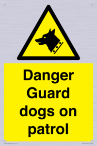 WU5410: Danger Guard Dogs Sign