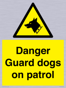 WU5410: Danger Guard Dogs Sign