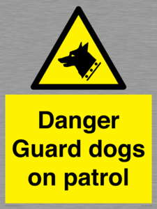 WU5410: Danger Guard Dogs Sign
