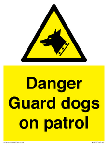WU5410: Danger Guard Dogs Sign
