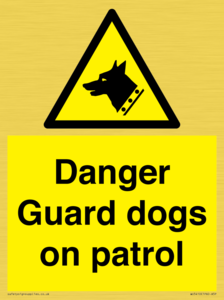 WU5410: Danger Guard Dogs Sign