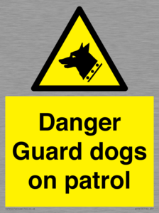 WU5410: Danger Guard Dogs Sign