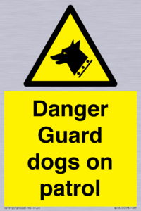 WU5410: Danger Guard Dogs Sign