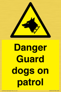 WU5410: Danger Guard Dogs Sign