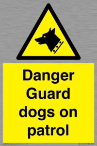 WU5410: Danger Guard Dogs Sign