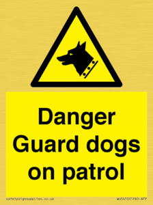 WU5410: Danger Guard Dogs Sign