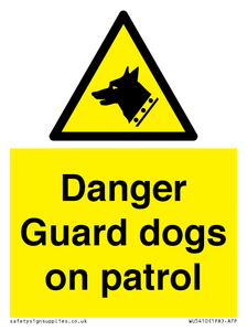 WU5410: Danger Guard Dogs Sign