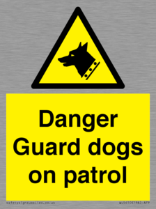 WU5410: Danger Guard Dogs Sign