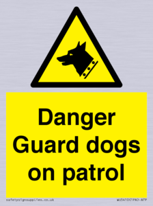 WU5410: Danger Guard Dogs Sign
