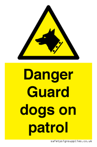WU5410: Danger Guard Dogs Sign