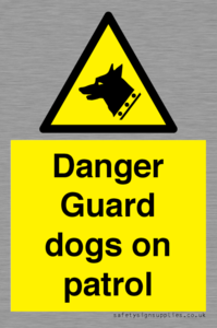 WU5410: Danger Guard Dogs Sign