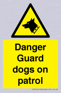 WU5410: Danger Guard Dogs Sign
