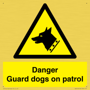 WU5410: Danger Guard Dogs Sign