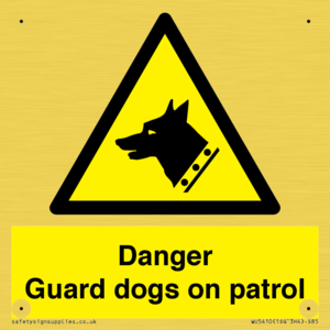 WU5410: Danger Guard Dogs Sign
