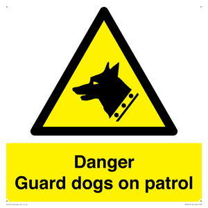 WU5410: Danger Guard Dogs Sign