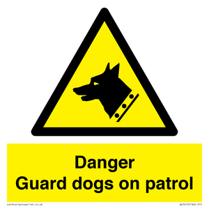 WU5410: Danger Guard Dogs Sign