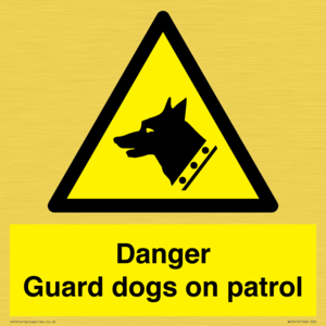 WU5410: Danger Guard Dogs Sign