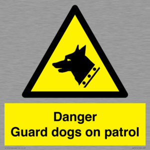 WU5410: Danger Guard Dogs Sign
