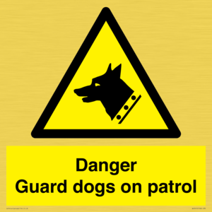 WU5410: Danger Guard Dogs Sign