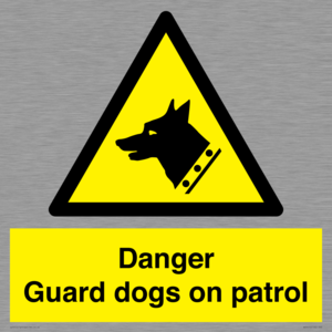 WU5410: Danger Guard Dogs Sign