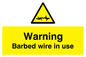 WU598: warning barbed wire in use