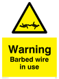 WU598: warning barbed wire in use