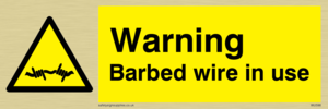 WU598: warning barbed wire in use