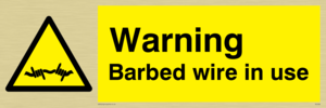 WU598: warning barbed wire in use